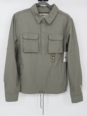 Reese Cooper Olive Green Military Pullover Jacket